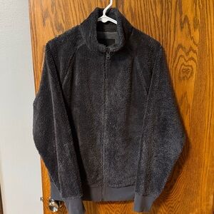 Banana Republic Men's Black Plush Full-Zip Jacket